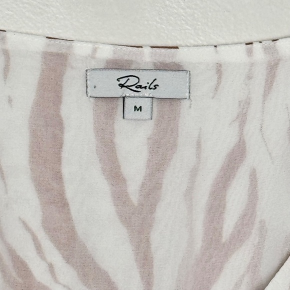 REVOLVE Rails Frida Sleeveless Midi Wrap Dress in Rust Zebra Sz M - Picture 5 of 8